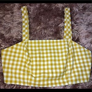 Yellow gingham crop top